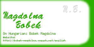 magdolna bobek business card